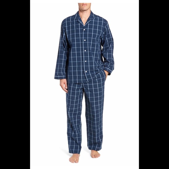 NORDSTROM’S MEN’S SHOP POPLIN PJ SET, SIZE XL, NWT
